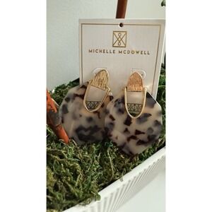 Michelle McDowell Lanier Blonde Tortoise Earrings NWT